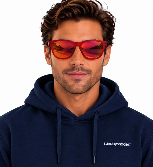 Frosted Red Nebula – Classic Sports Sunglasses